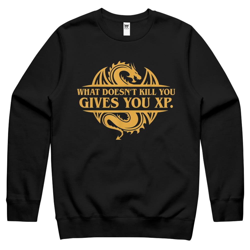 Dungeons And Dragons What Doesn’T Kill You Gives You Xp Crewneck Sweatshirt