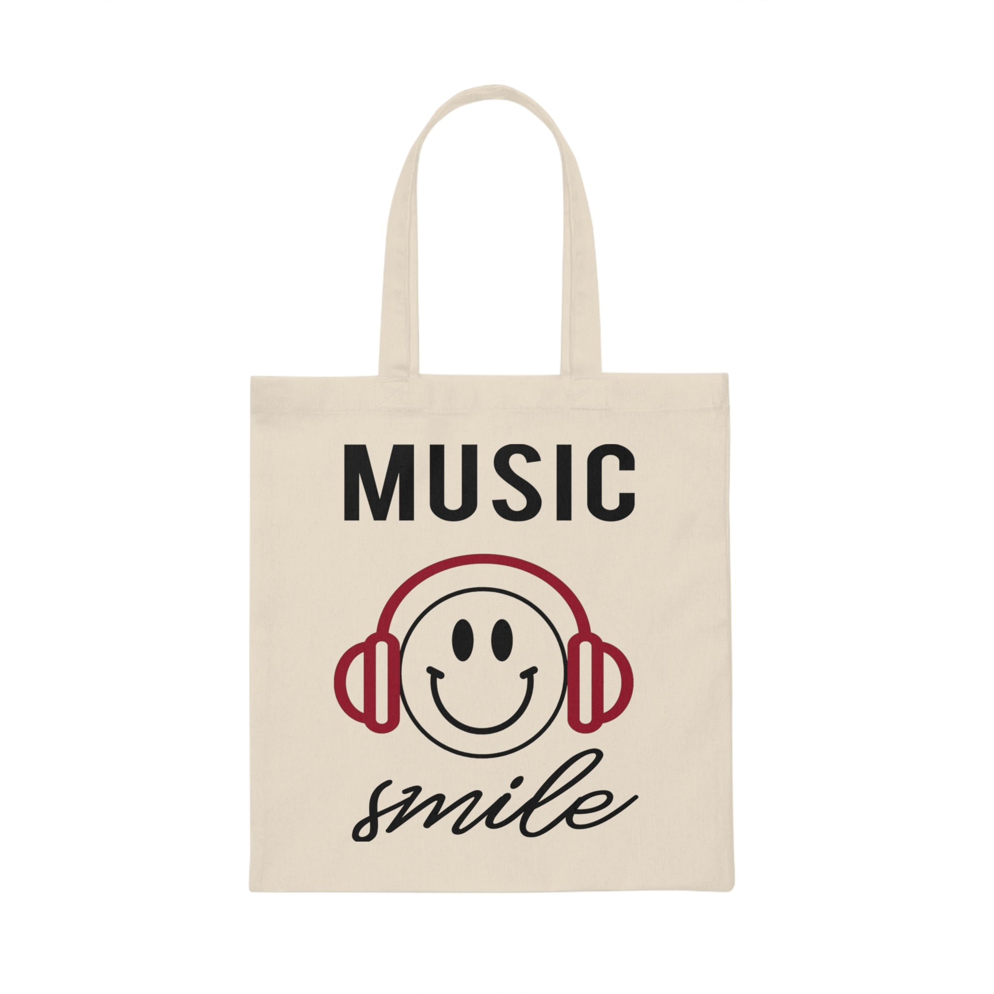 Awesome Music Lover Smiley Dj Face Awesome Canvas Tote Bag