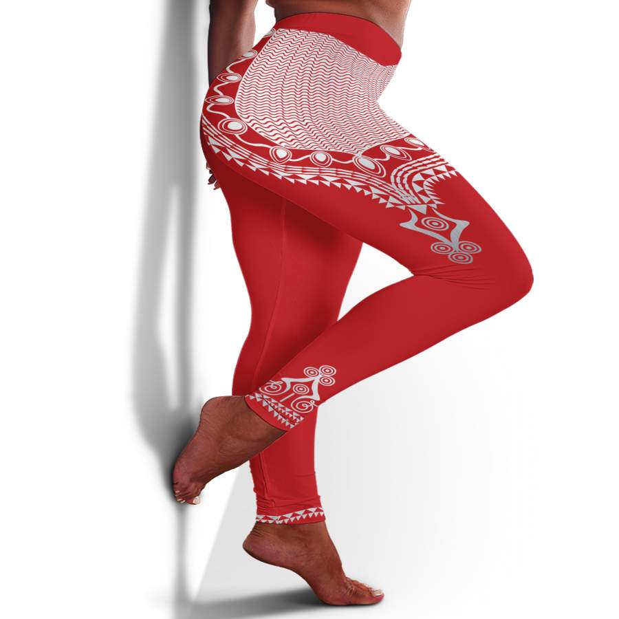 Dashiki Color Red Leggings