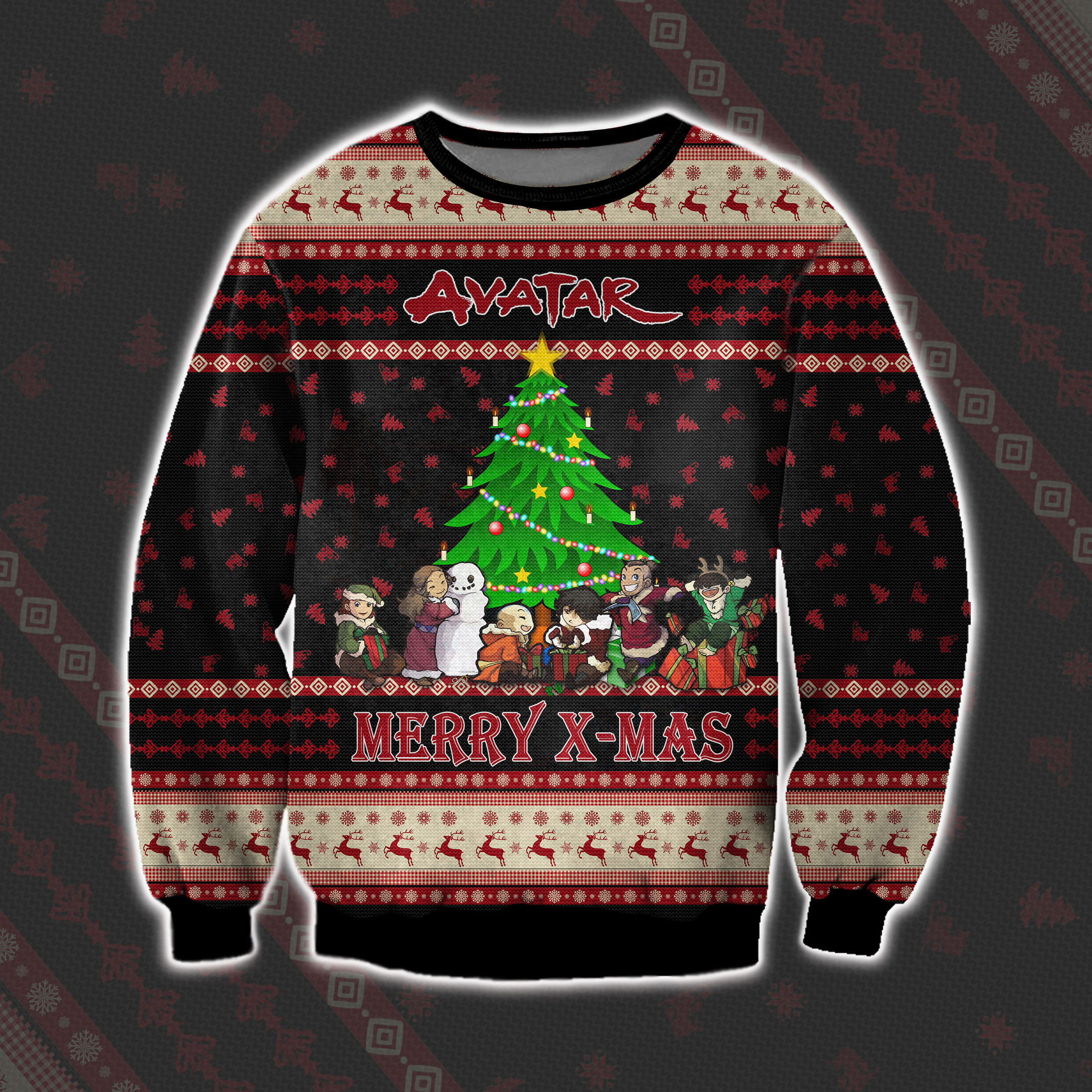 Team Avatar The Last Airbender Christmas Ugly Christmas Sweater