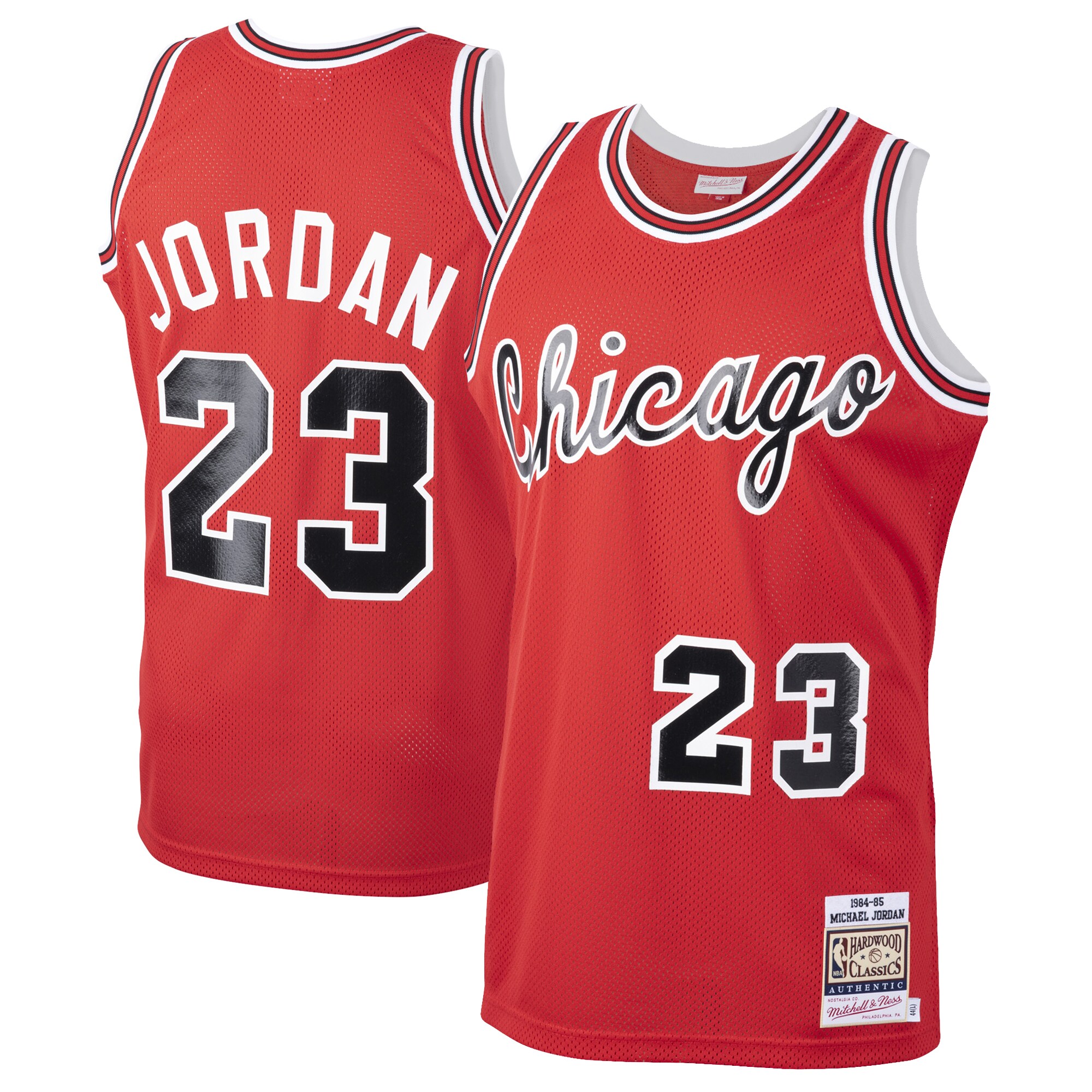 Michael Jordan Chicago Bulls Mitchell & Ness 1984/85 Hardwood Classics Rookie Authentic Jersey – Red