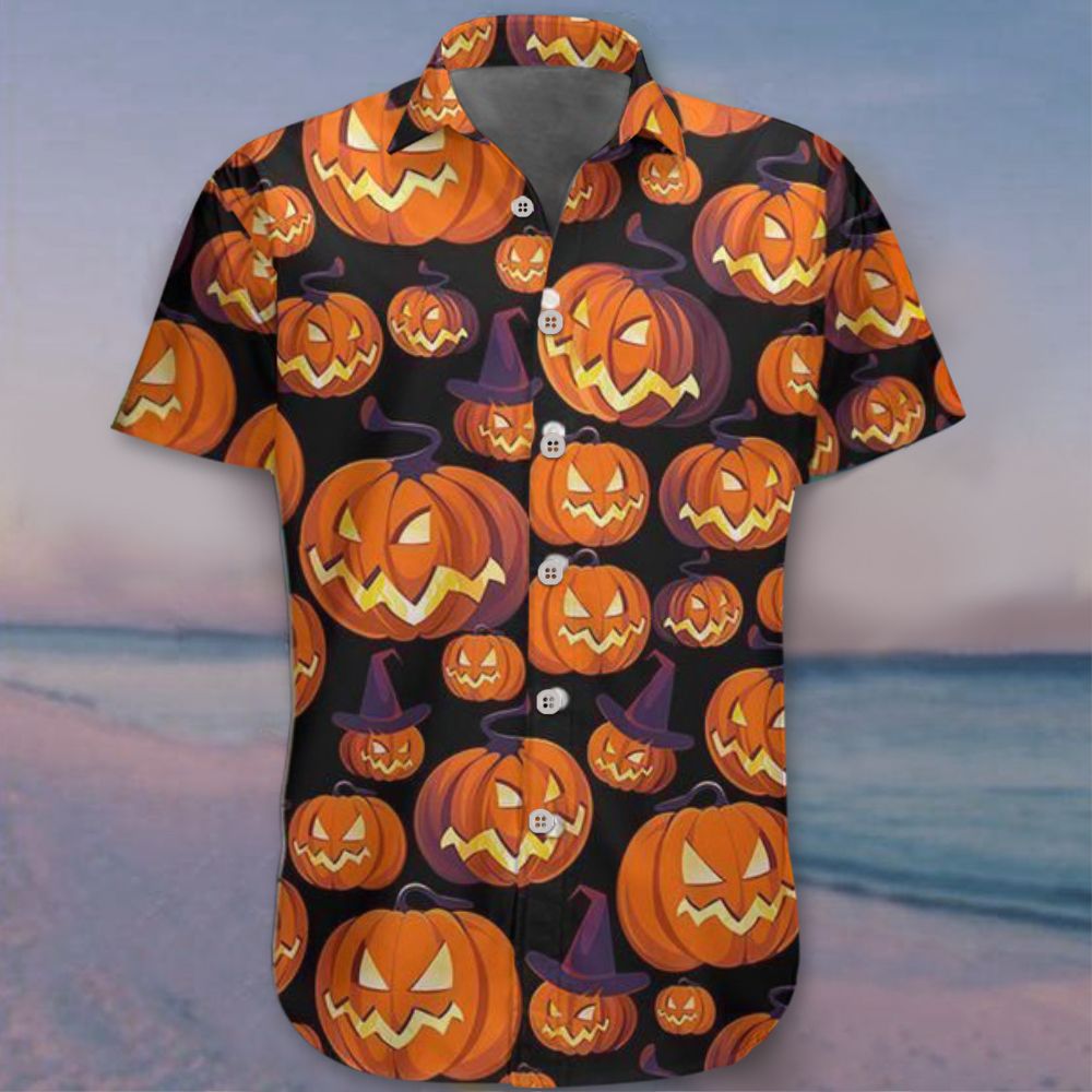 Halloween Hawaii Shirt Pumpkin Aloha Mens Womens Gift Ha61245