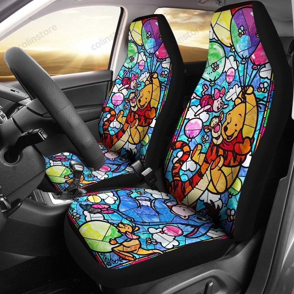 Dn Car Seat Covers |  Winnie The Pooh Glass Cartoon Car Seat Covers Wtpcsc09