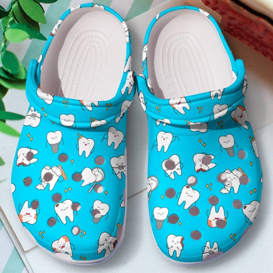 Cartoon Teeth Pain Shoes – Dentist Crocs Clog Birthday Gift For Boy ...