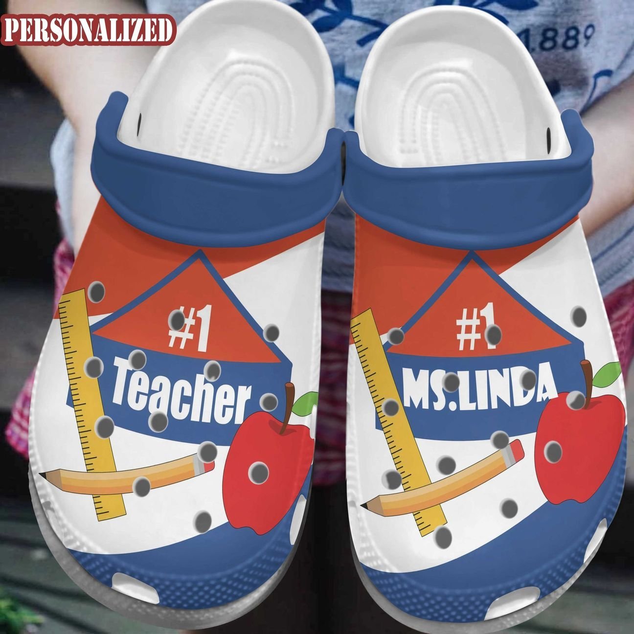 Teacher Personalized Clog, Custom Name, Text, Color, Number Fashion Style For Women, Men, Kid, Print 3D Proud Teachers 3