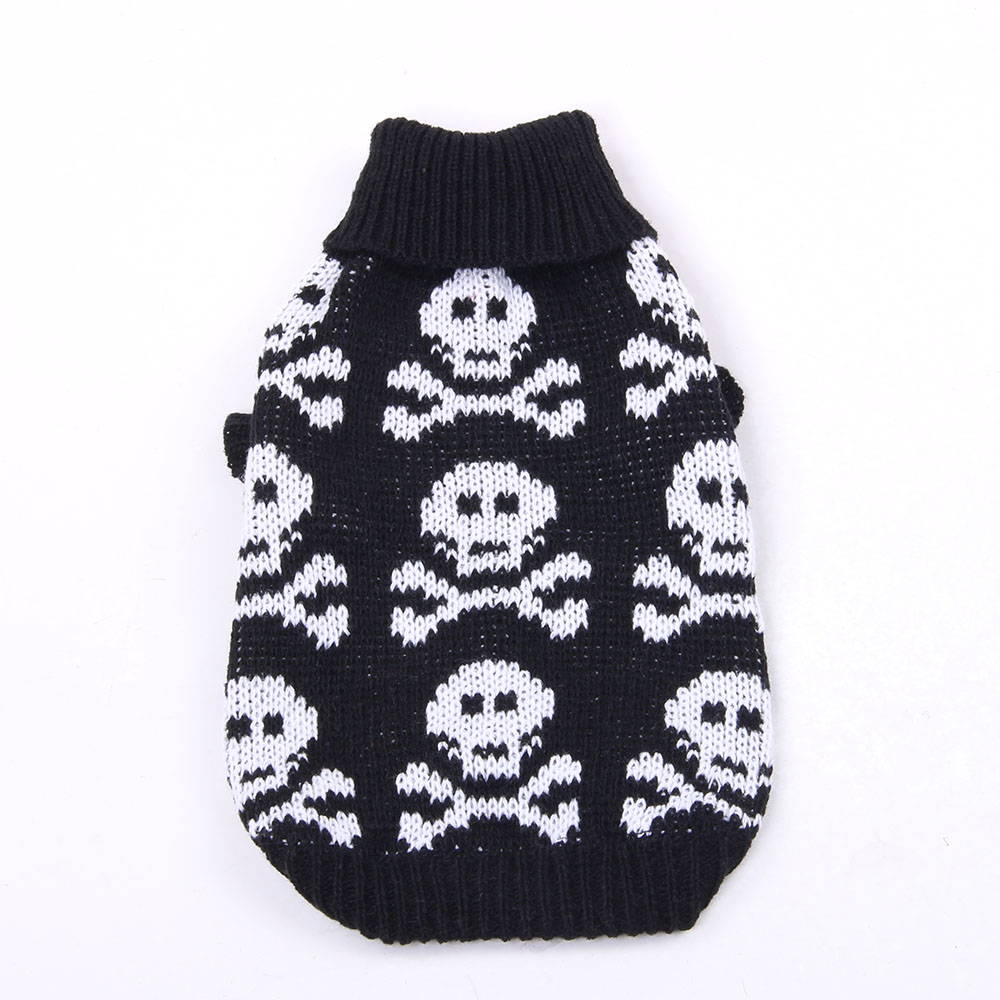 Cat Dog Sweater Jumper Skulls Jacquard Pet Puppy Coat Jacket Warm Jumper Clothes For Dogs Cats Small Medium alx