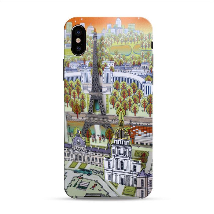 World Paris Map Vintage iPhone XS 3D Case