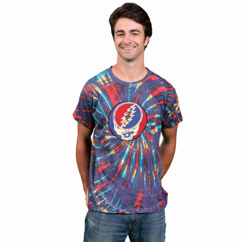 Candy Man T-Shirt  Tie Dye Short Sleeve Grateful Dead T-Shirt  With Syf Cut Out