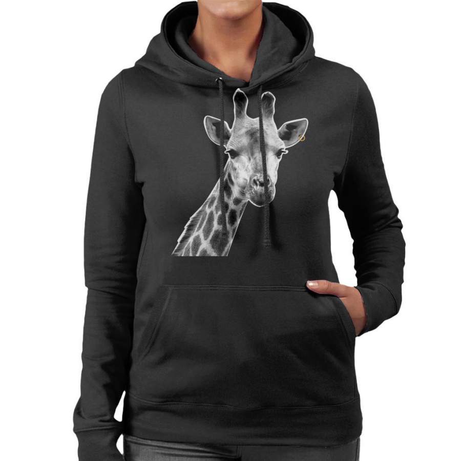 Giraffe With Earring Women’s Hooded Sweatshirt