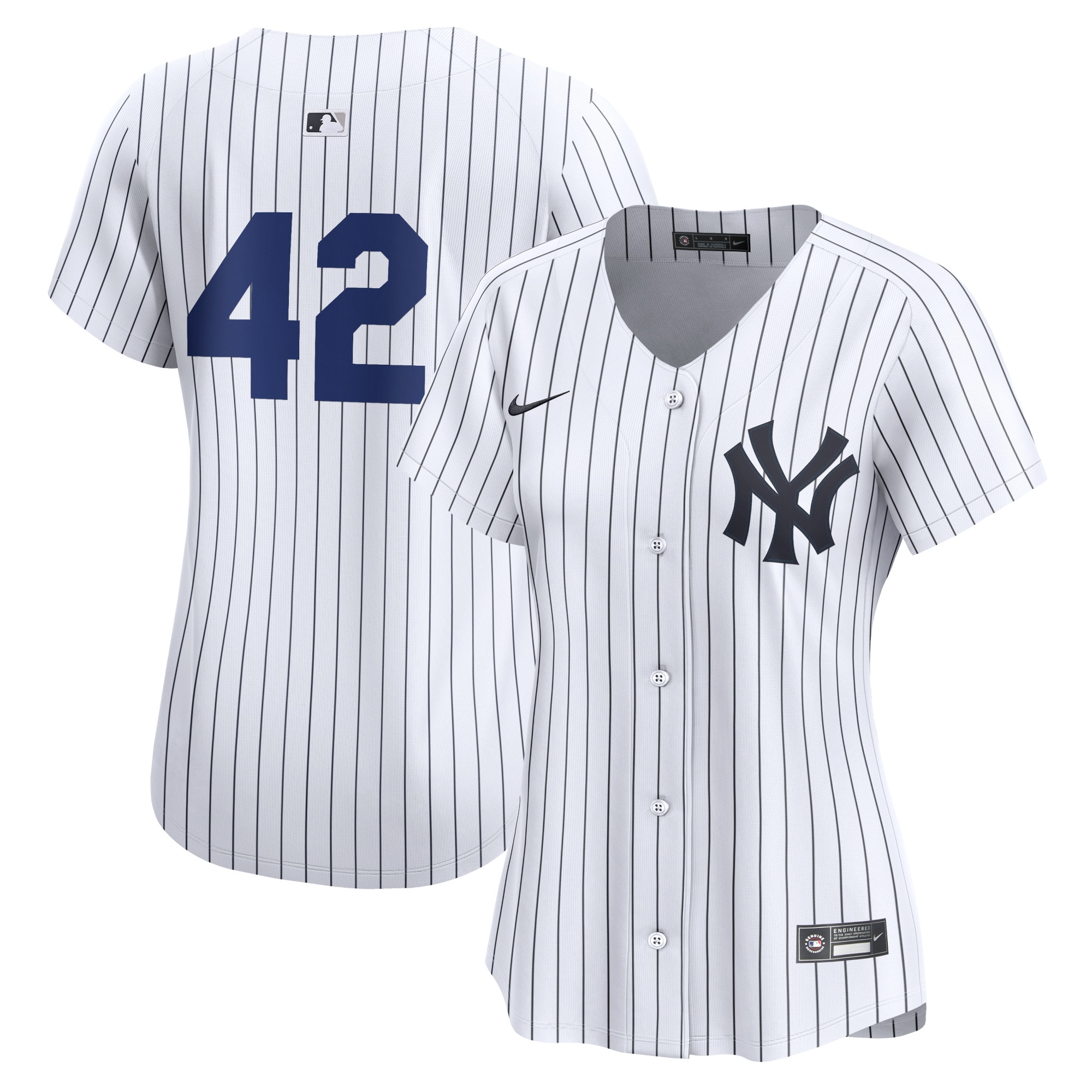 New York Yankees Women's 2024 Jackie Robinson Day Home Limited Jersey  White