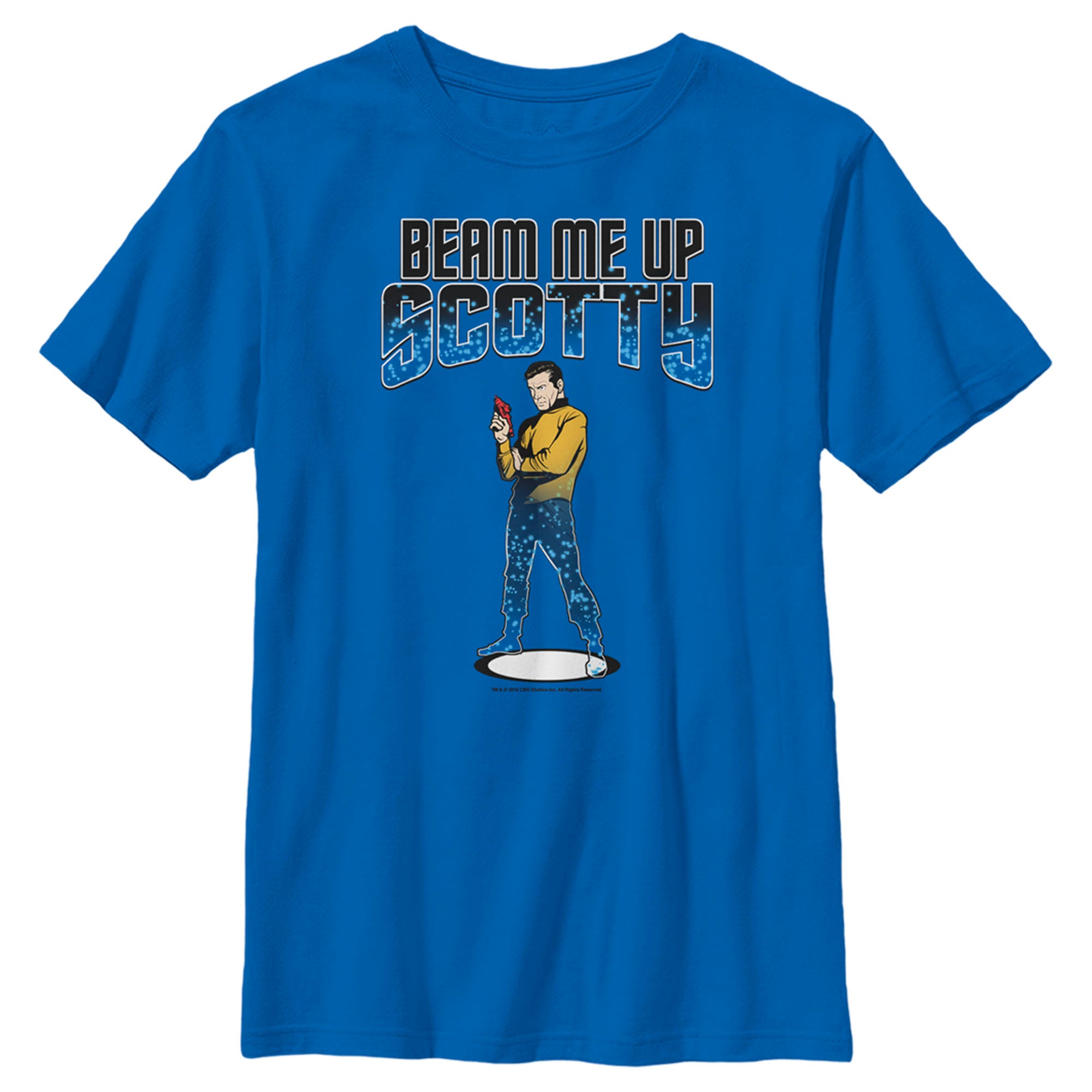 Boy’S Star Trek Cartoon Kirk Beam Me Up Scotty Transporter T-Shirt