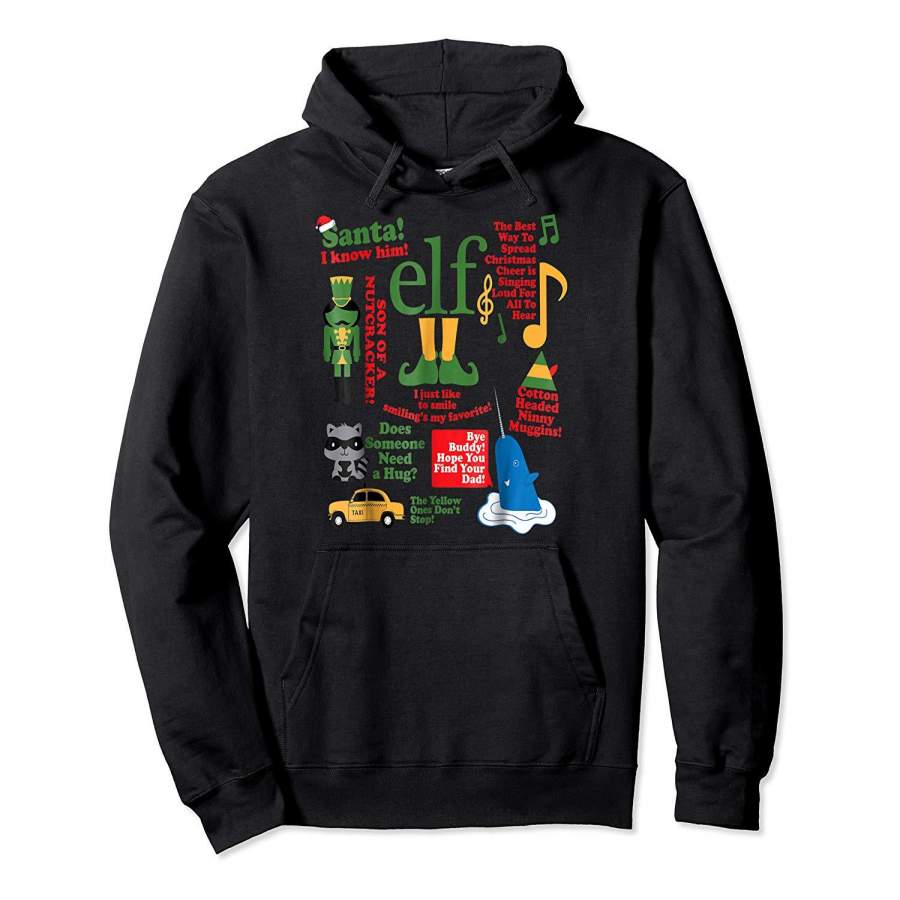Elf The Movie Funny Christmas T Shirt Collage Hoodie Premium Tee