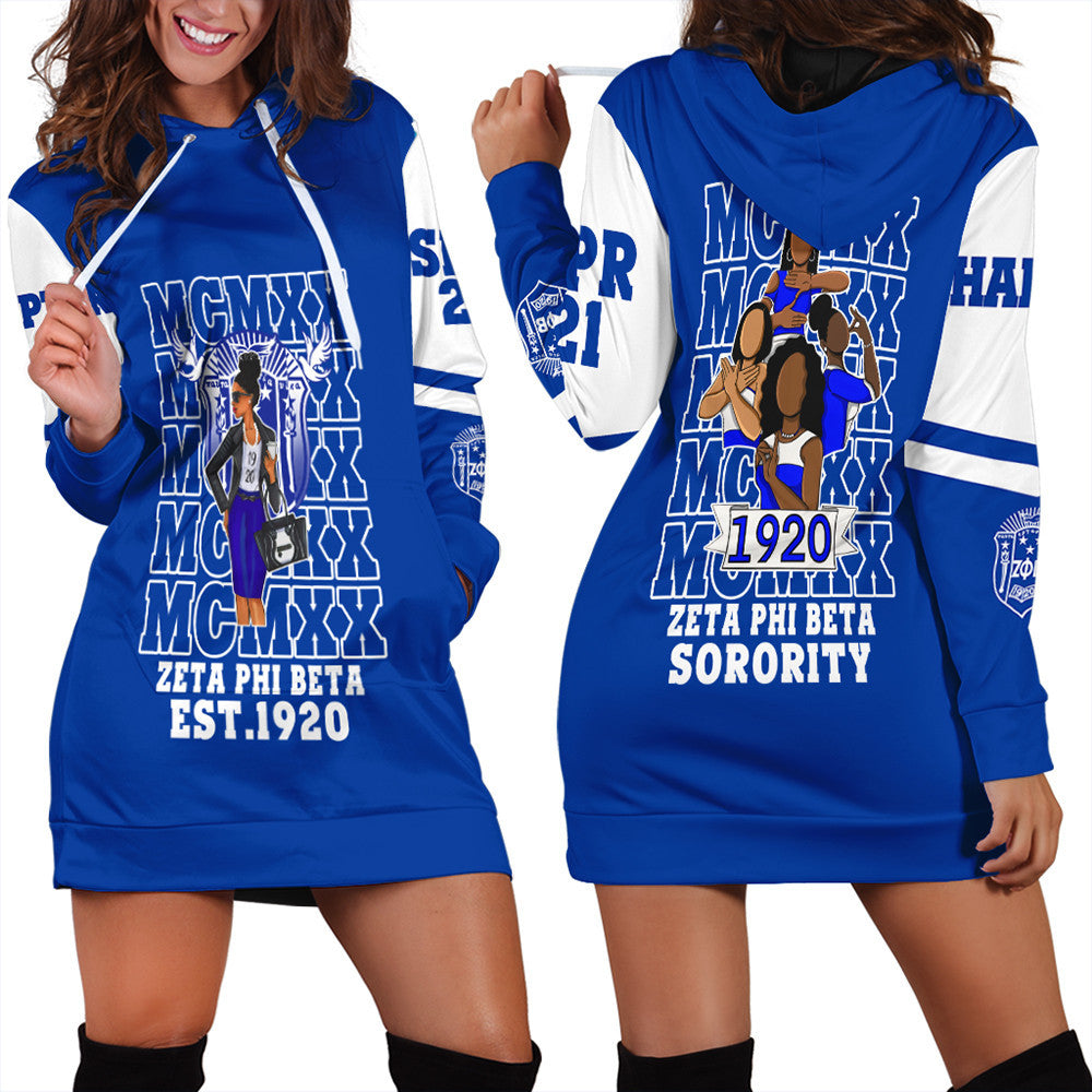 Wonder Print Shop Dress – Personalized Zeta Phi Beta Mcm Style Hoodie Dress