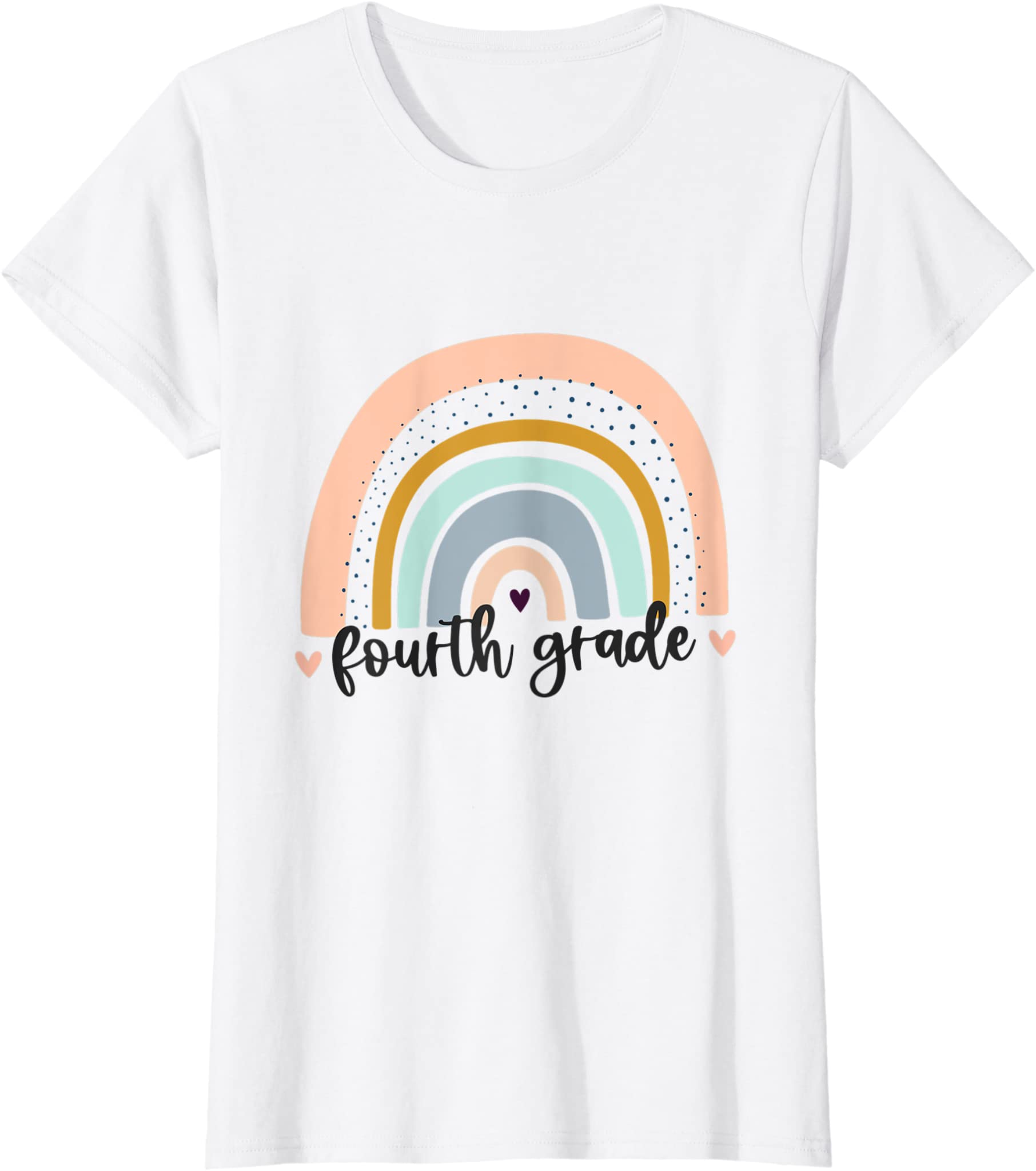 Womens Rainbow Teacher Shirt for Women – Fourth Grade Level T-Shirt T-Shirt