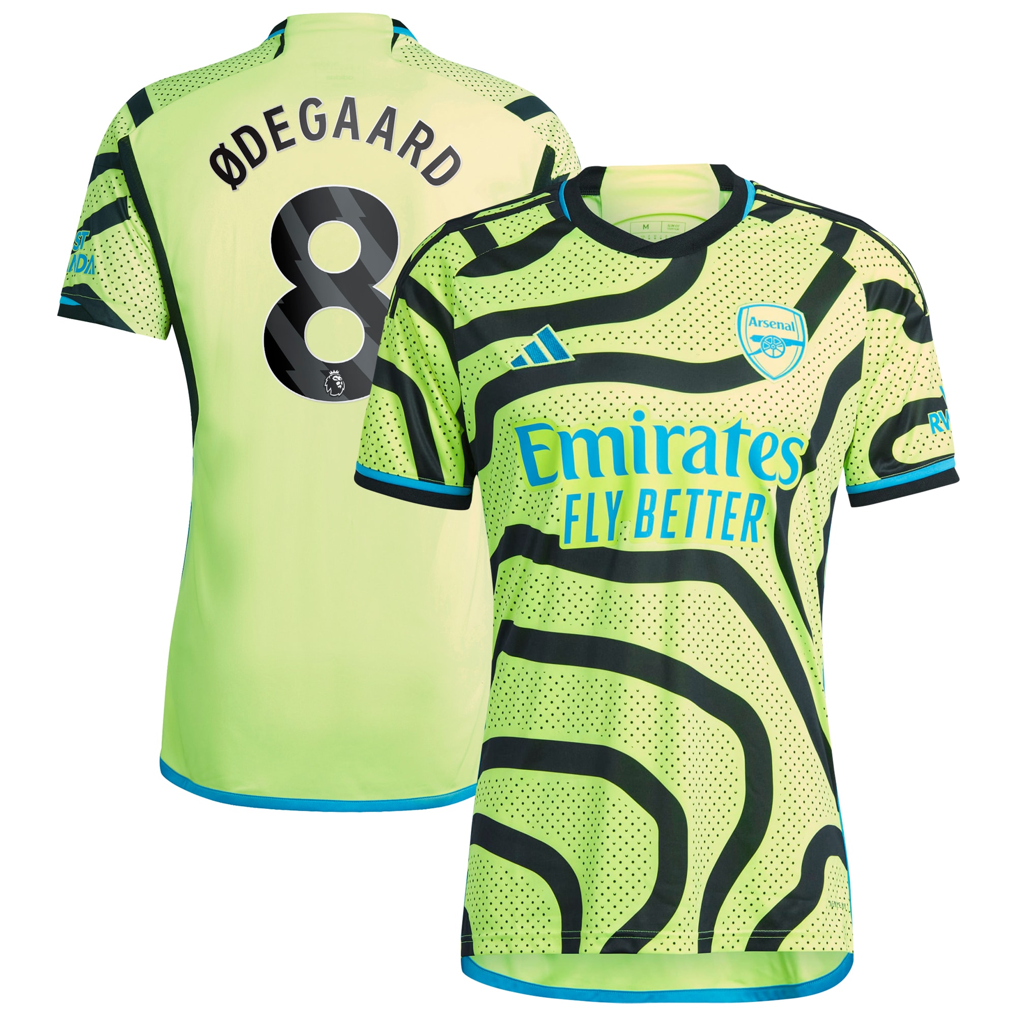 Martin Odegaard Arsenal 2023/24 Away Replica Player Jersey – Yellow