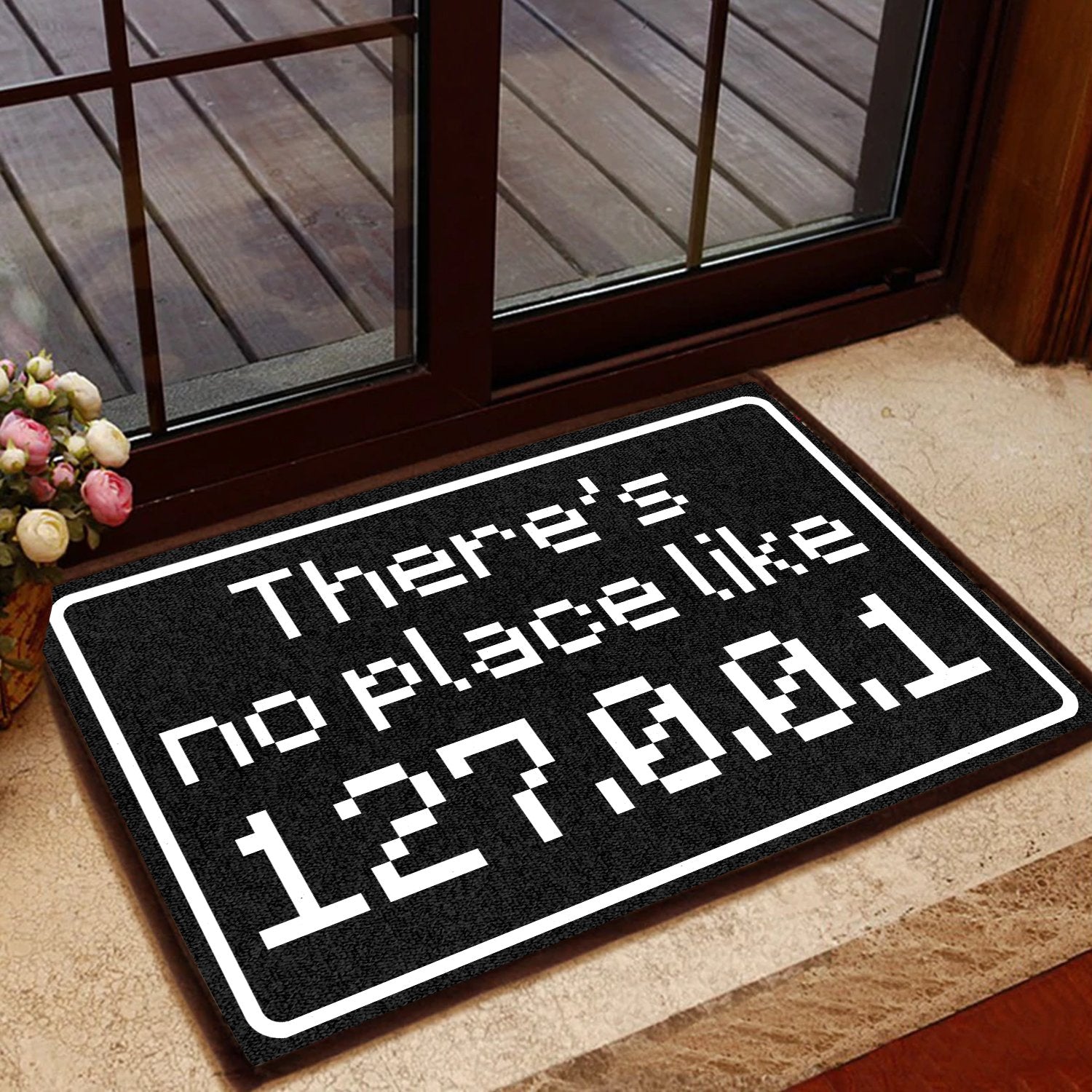 Theres No Place Like 127001 All Over Printing Doormat Pre1920