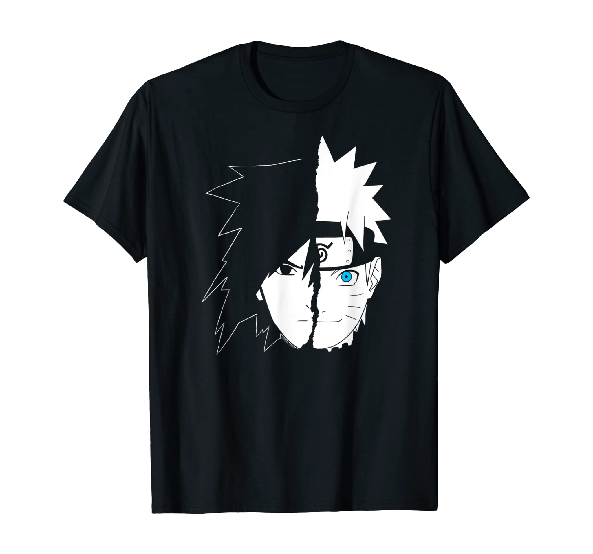 Naruto Shippuden Naruto Sasuke Split Face T-Shirt