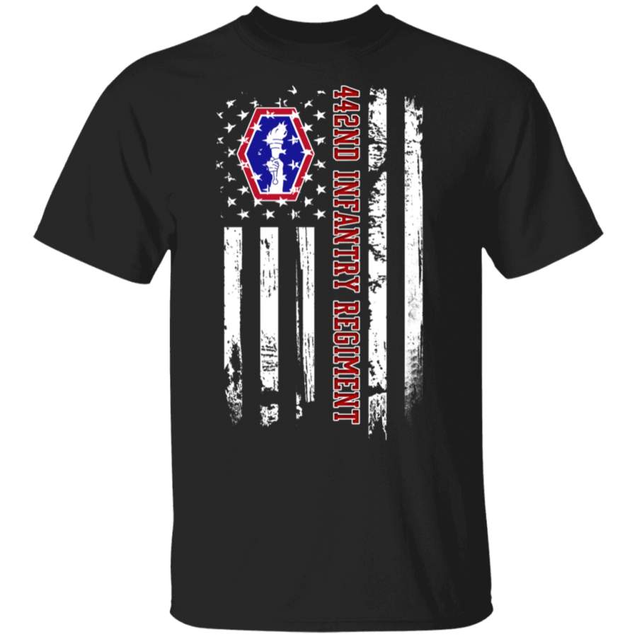 442nd Infantry Regiment Veteran American Flag Father’s Day Veteran’s Day Tshirt