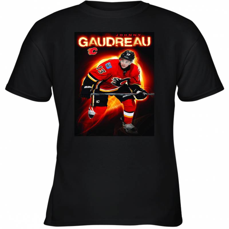 International Calgary Flames Johnny Gaudreau Premium Wall Youth T-Shirt