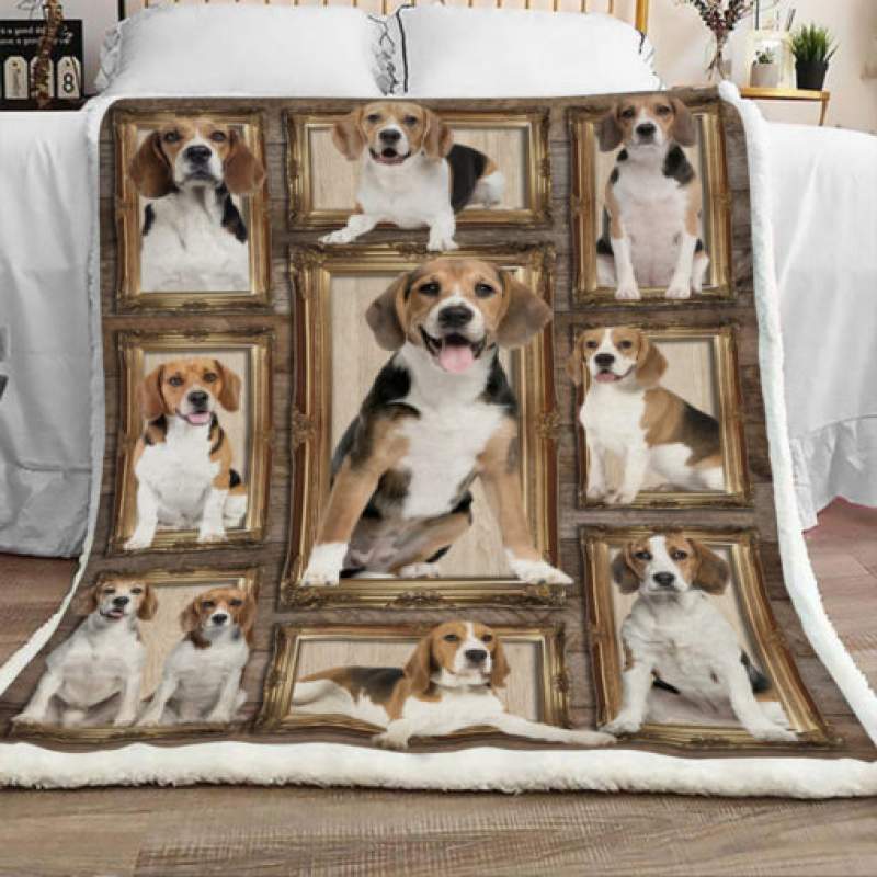 Beagle Dog Sherpa Blanket JR3102 69O31