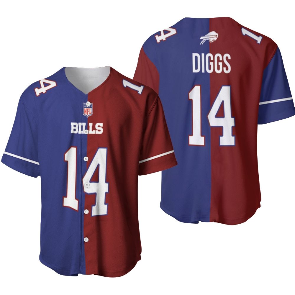 Buffalo Bills Stefon Diggs #14 Great Player NFL Vapor Limited Royal Red Two Tone Jersey Style Gift For Bills Fans Baseball Jersey