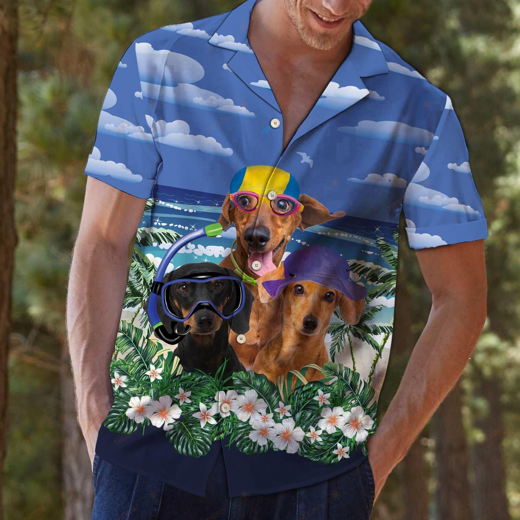 Dachshund Summer Beach Hawaiian Shirt Ha98820