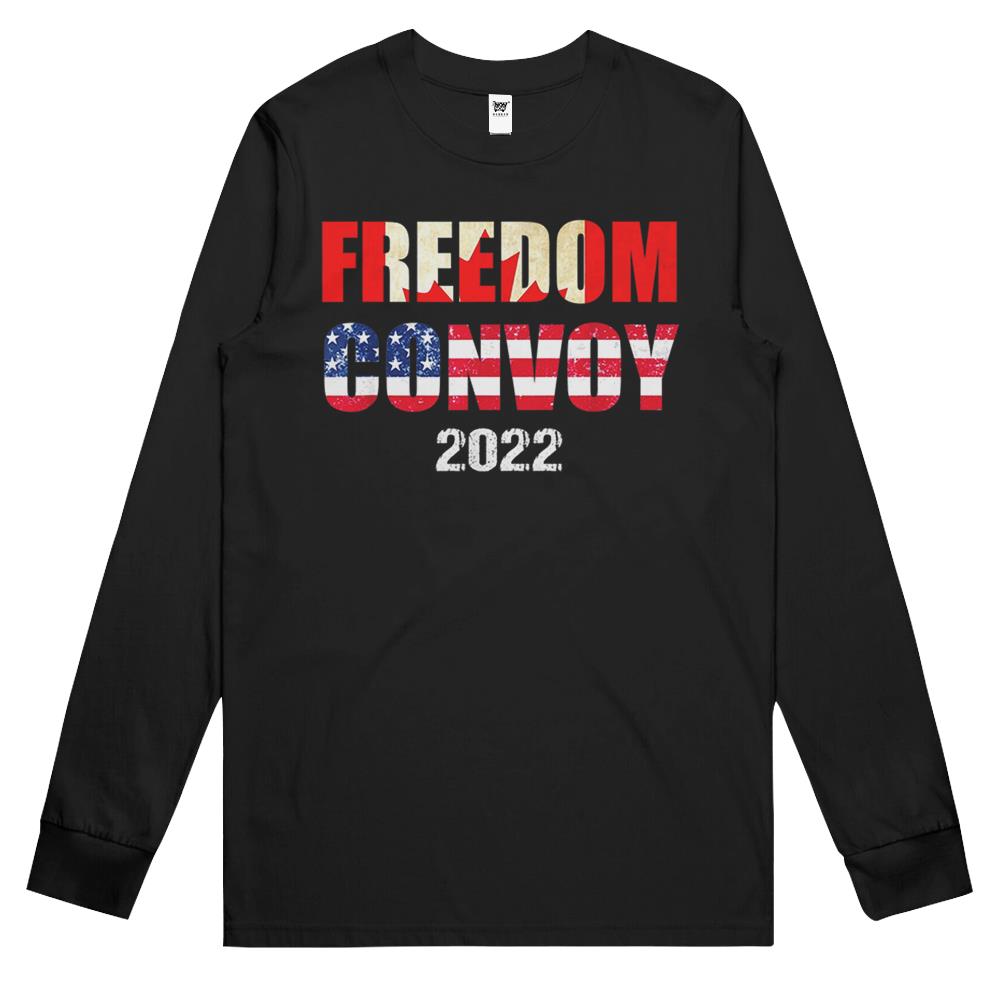 Canada Freedom Convoy 2022 Support Canadian Truckers Long Sleeve T Shirts