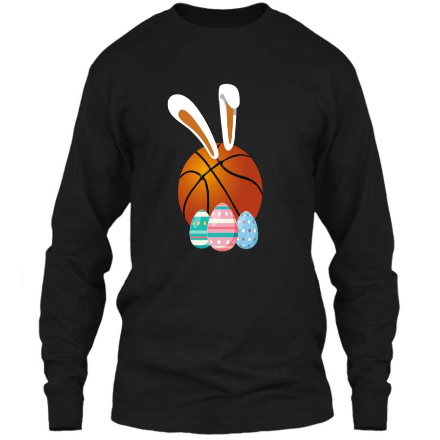 Easter Bunny Basketball T-Shirts Funny LS Ultra Cotton Tshirt