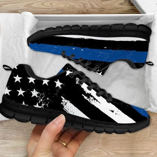 Thin Blue Line Police Sneaker Shoes