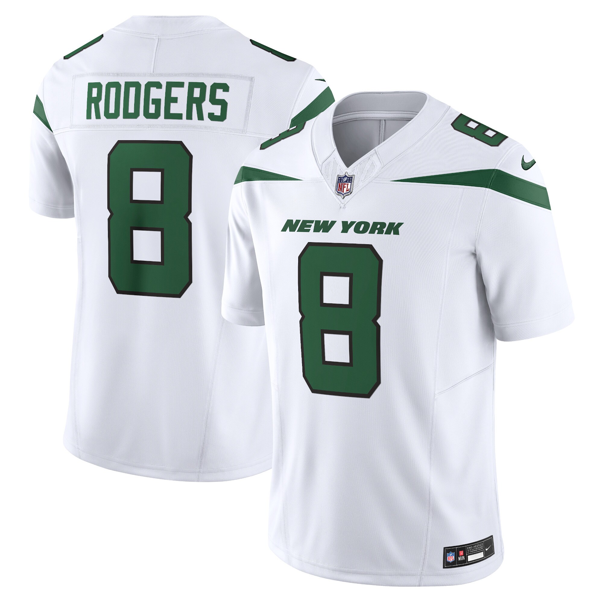 Aaron Rodgers New York Jets Vapor F.U.S.E. Limited Jersey – Spotlight White