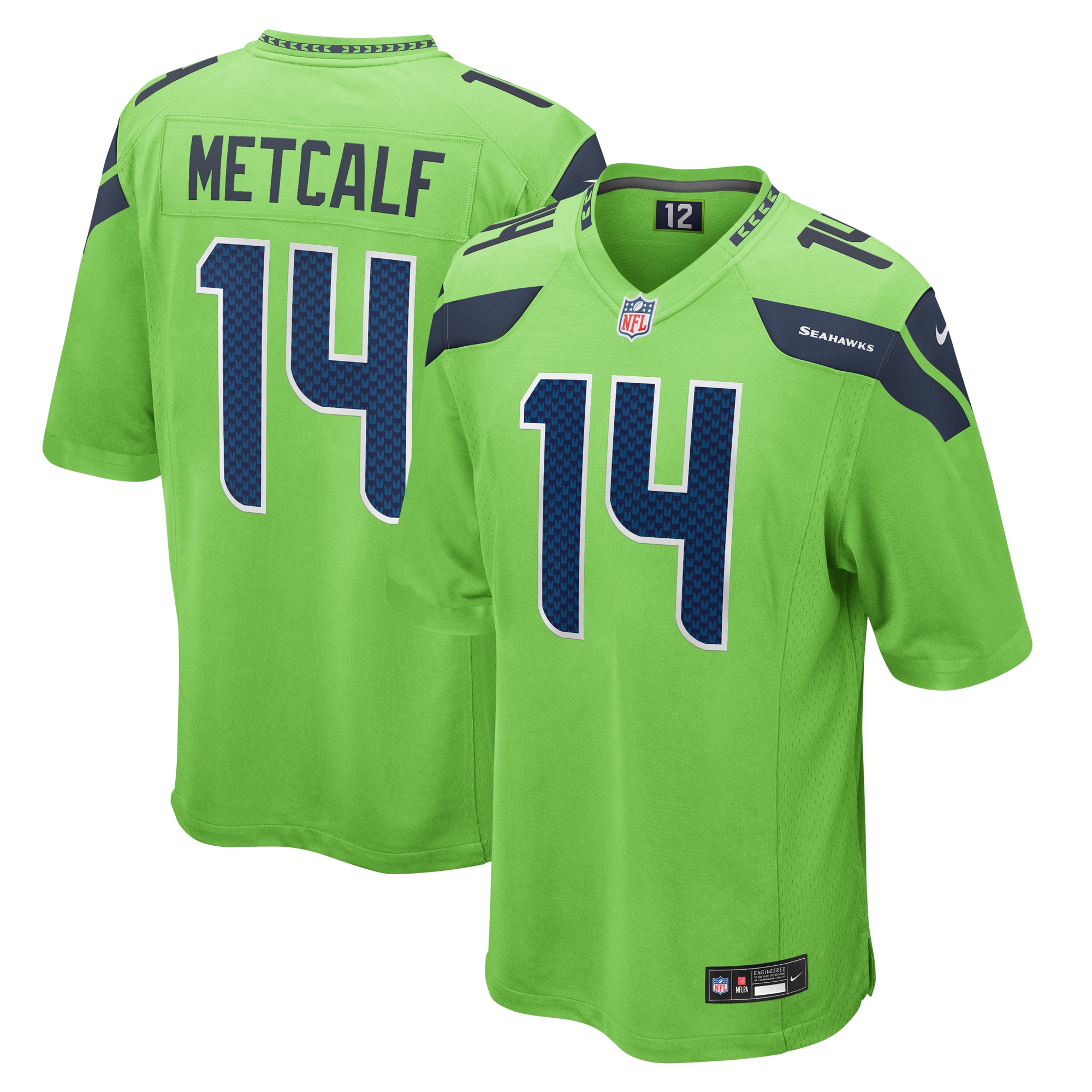 Men’s Seattle Seahawks DK Metcalf Neon Green  Game Jersey