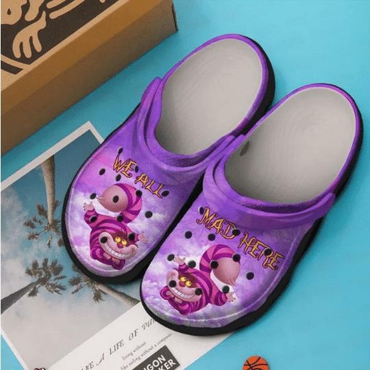 We’Re All Mad Alice In Wonderland Crocs Crocband Clog Comfortable Water Shoes