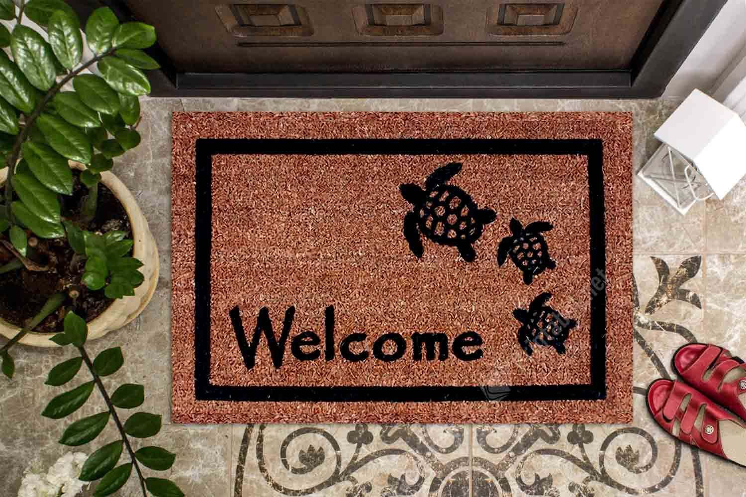 Sea Turtle Lovers Welcome CLA1710023D Doormat