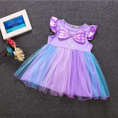 Summer Kids Dress For Little Girls Mermaid Cosplay Party Princess Tutu Dresses 2019 Girl Birthday Vestidos Costume Child Clothes alx