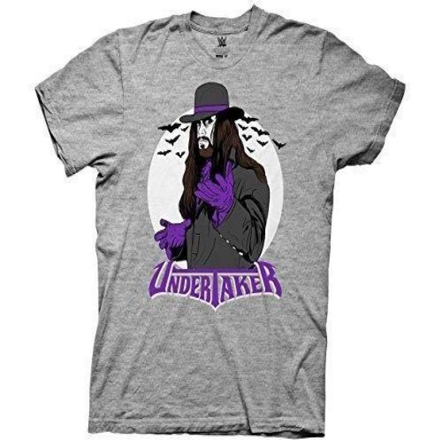YPS Vintage Undertaker with Logo Mens T-Shirt Casual Short Sleeve Men’s  Fitness T Shirt-Black