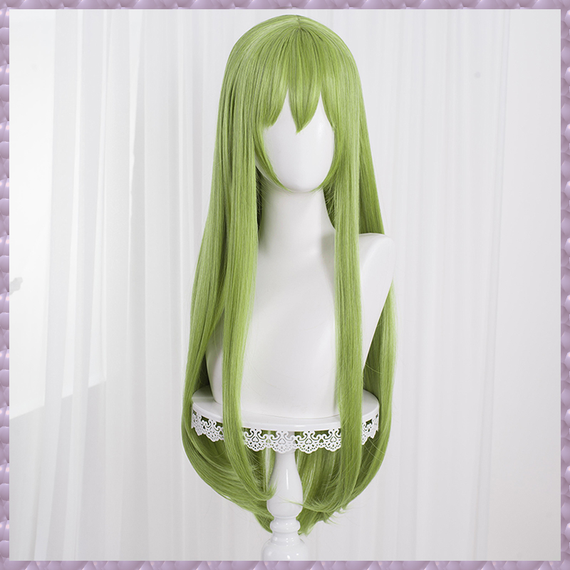 60cm Grand Order Enkidu cosplay green wig mens Enkidu long straight green hair Code Geass C.C. wig hair alx