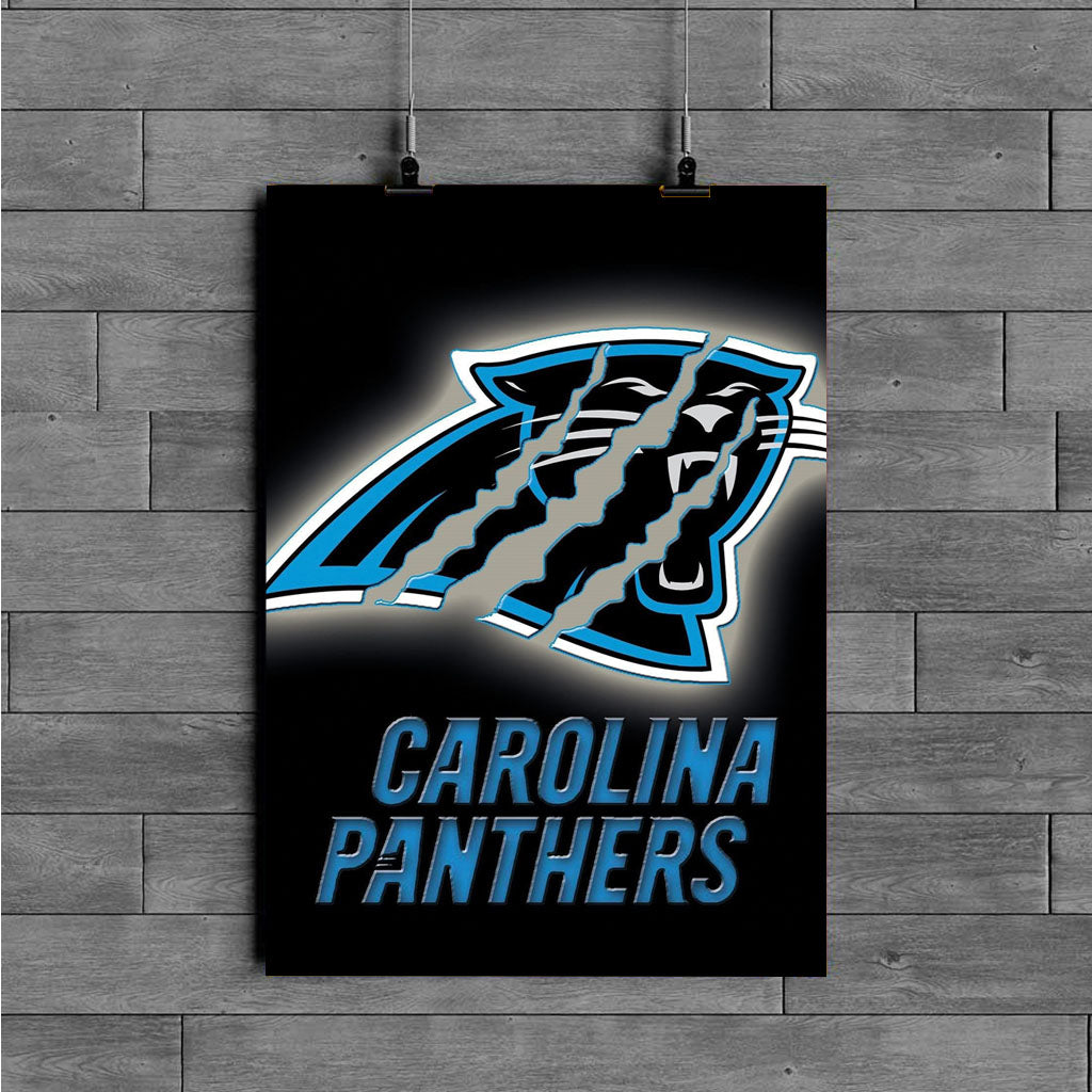 carolina panthers logo poster