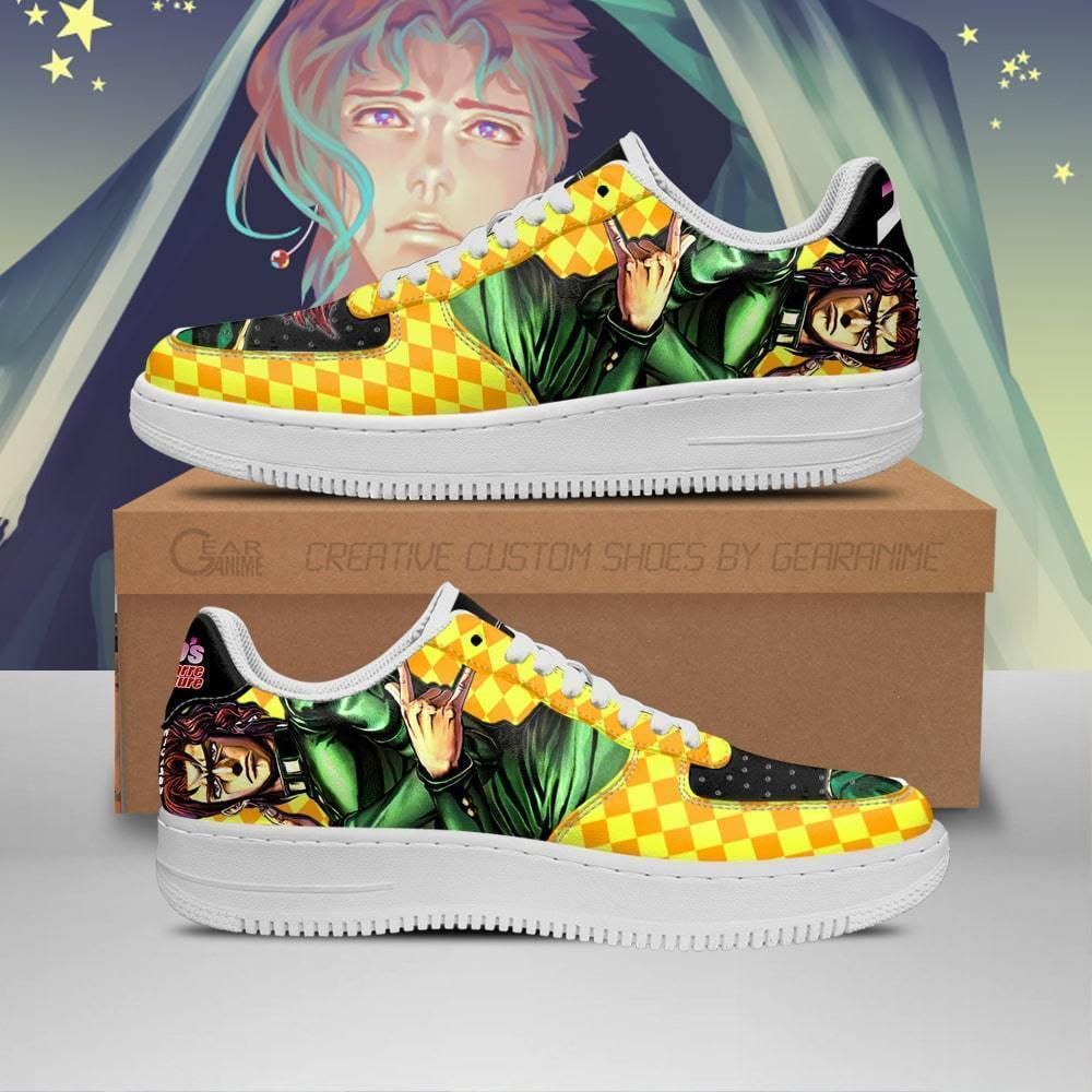 Noriaki Kakyoin Jojo Idea Air Force Shoes Sneakers Custom Anime