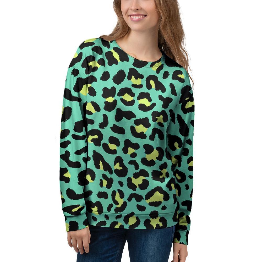 Green Leopard Women’S Sweatshirt