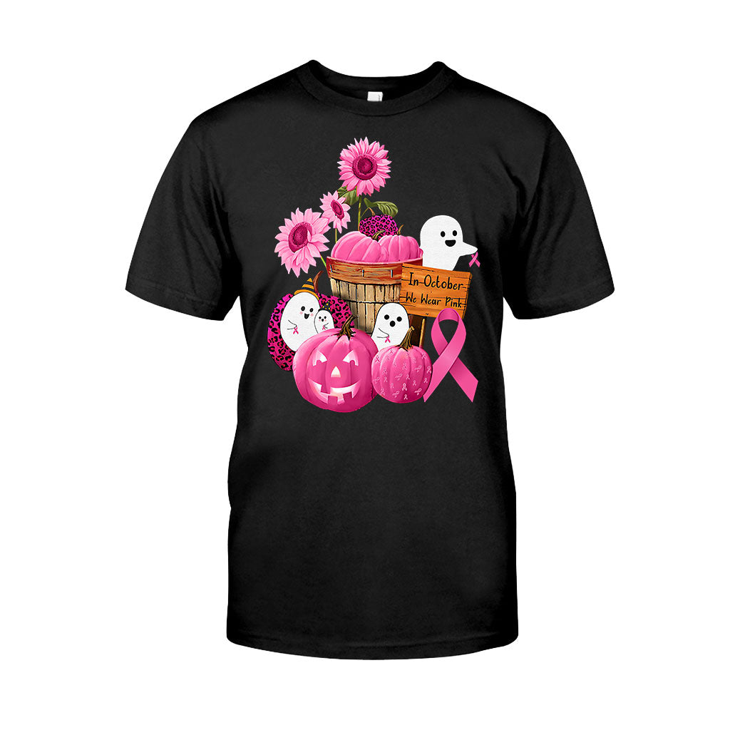 In October We Wear Pink Halloween – Breast Cancer Awareness T-Shirt And Hoodie