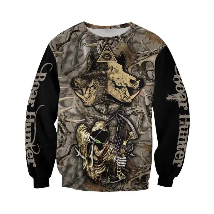PL407 BOAR HUNTER 3D ALL OVER PRINTED SHIRTS FOR MEN AND WOMEN