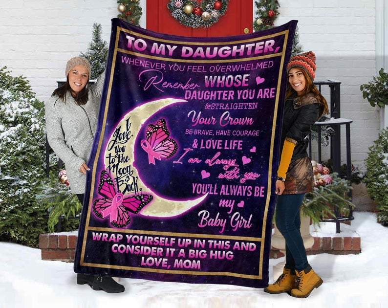 To My Daughter Blanket, Christmas Gift Idea, Birthday Fleece Blanket