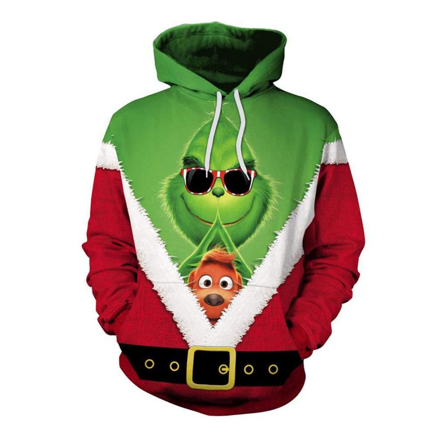 Grinch Hoodie – The Grinch Pullover Hooded Sweatshirt CSSG015