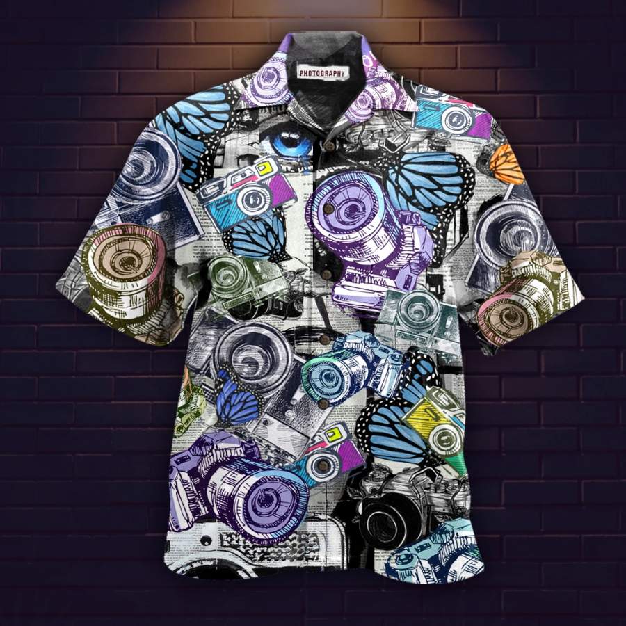 Colorful Photography Cameras Hawaiian Shirt Ha102319