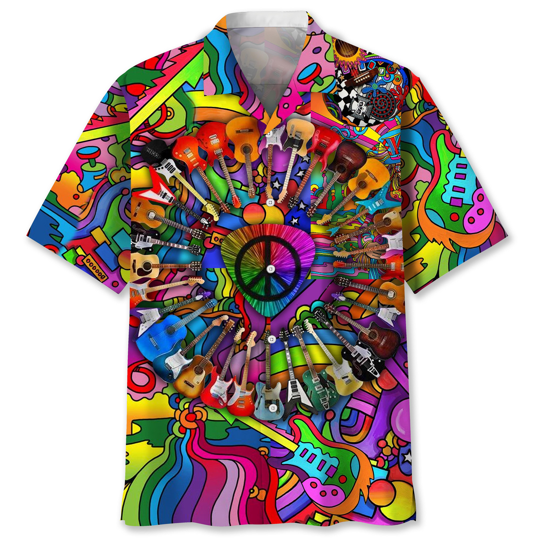 Guitar Hippie Hawaii Shirt Ha101762