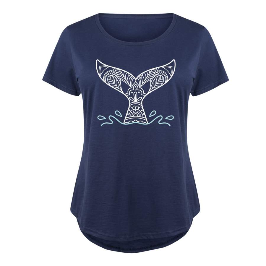 Mandala Whale Tail – Women’s Plus Size T-Shirt