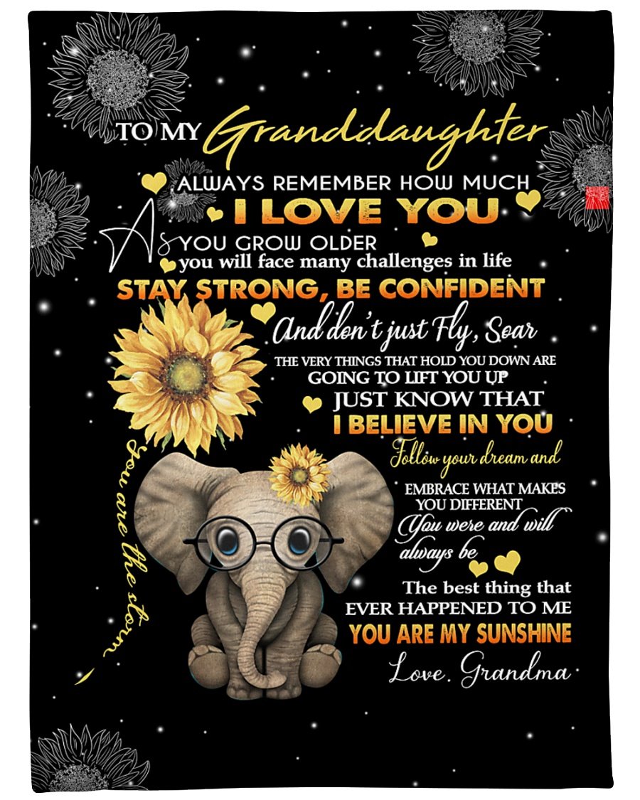 To My Granddaughter Always Remember How Much I Love You Blanket Birthday Gift Family Gift Gift For Granddaughter Gift From Grandma To Granddaughter Home Decor Bedding Couch Sofa Soft and Comfy Cozy