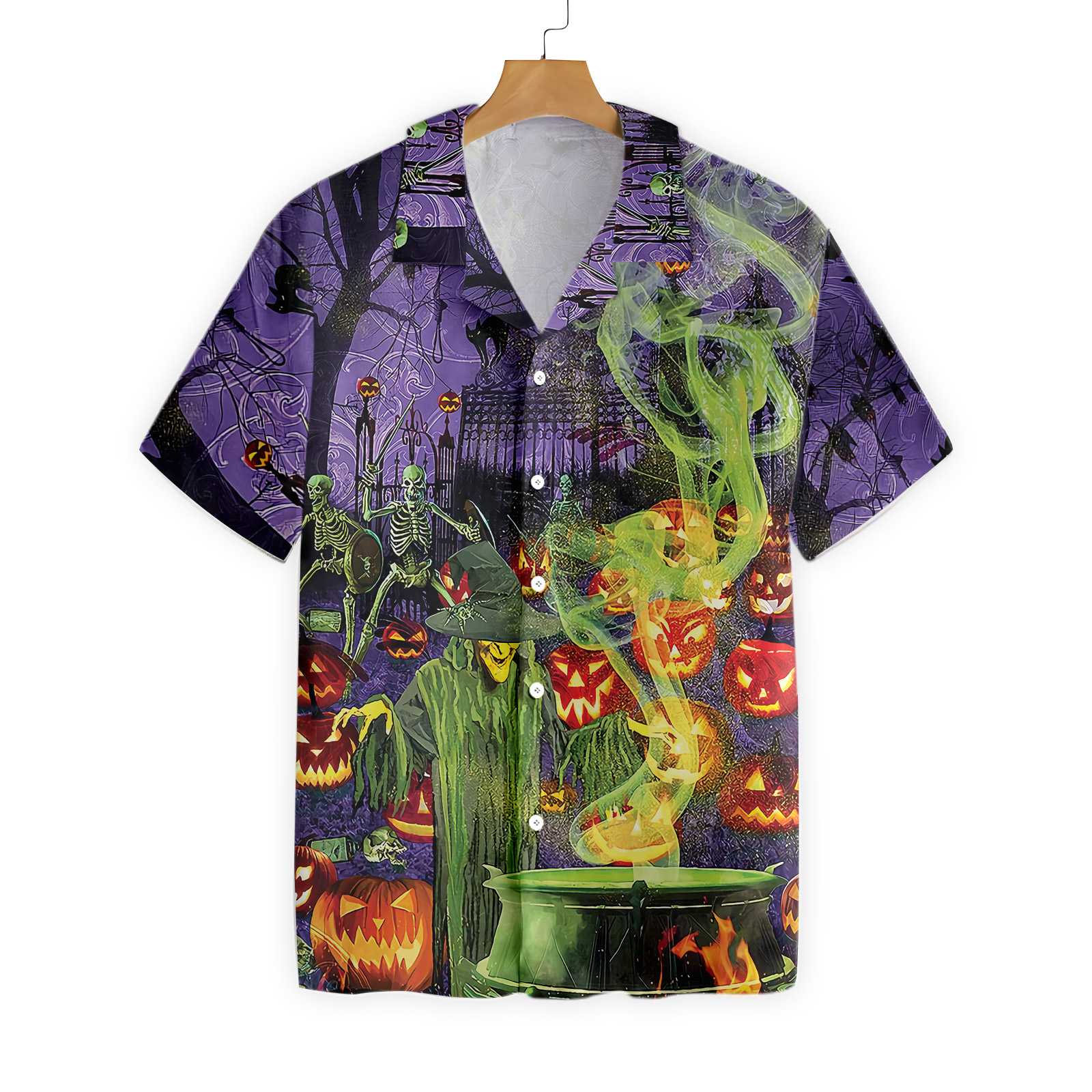 Fright Night Witch Hour Halloween Hawaii Shirt Ha19110