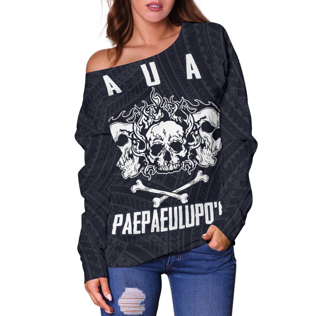 American Samoa Polynesian Aua Paepaeulupo_o Women’s Off Shoulder Sweater