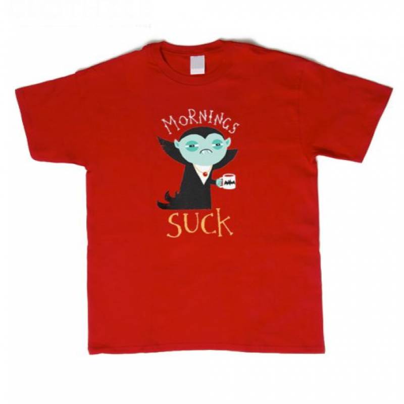 Mornings Suck T Shirt